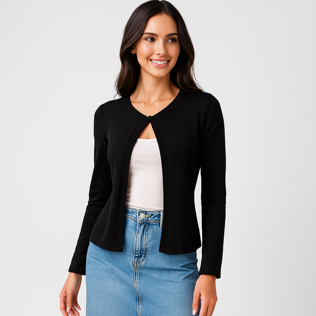 Cardigan de mujer elegante con detalle frontal - Etherea