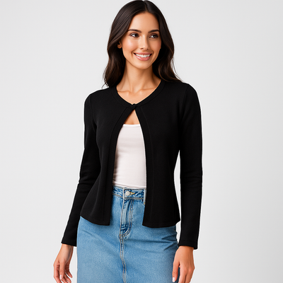 Cardigan de mujer elegante con detalle frontal - Etherea