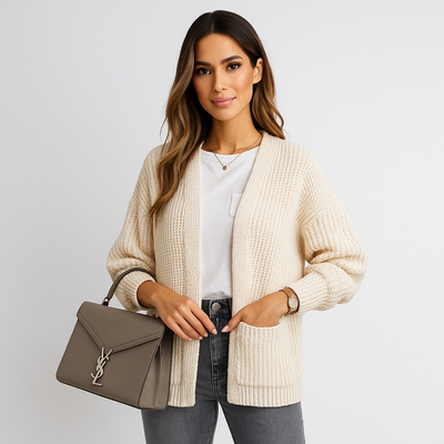 Cardigan de mujer con bolsillos - Aleid