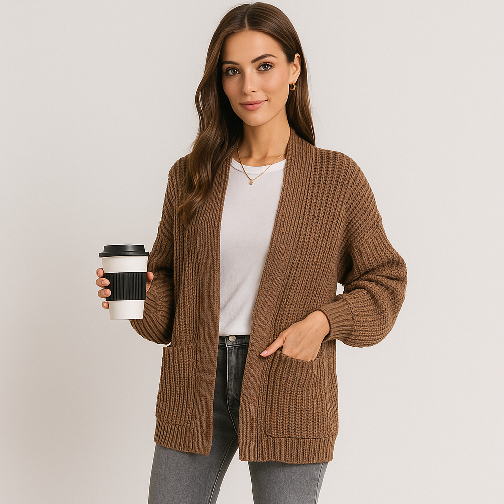 Cardigan de mujer con bolsillos - Aleid