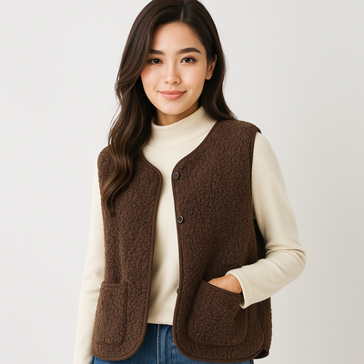Chaleco afelpado para mujer estilo casual - Aimar