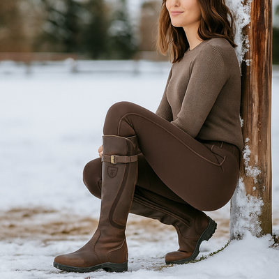 Botas altas mujer con hebilla lateral y suela robusta - Madison