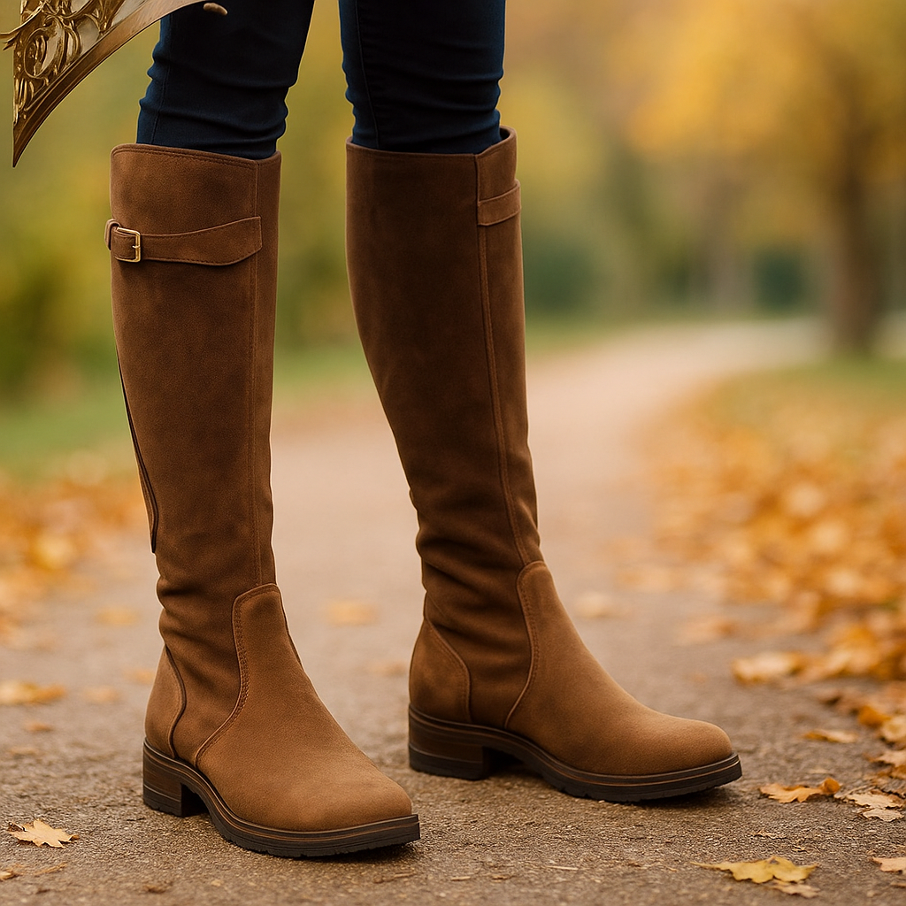 Botas altas mujer con hebilla lateral y suela robusta - Madison