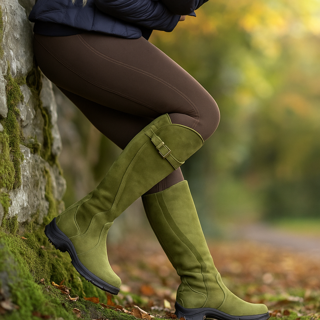 Botas altas mujer con hebilla lateral y suela robusta - Madison