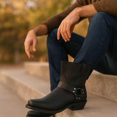 Botas mujer caña baja piel vegana con cremallera lateral - Alondra