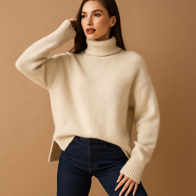 Sueter de mujer cuello alto oversized - Gwen