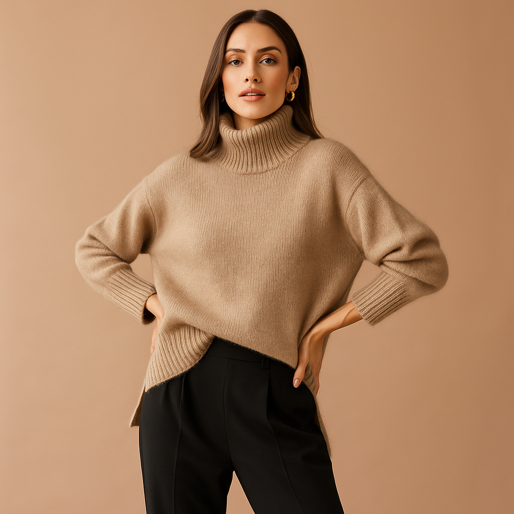 Sueter de mujer cuello alto oversized - Gwen