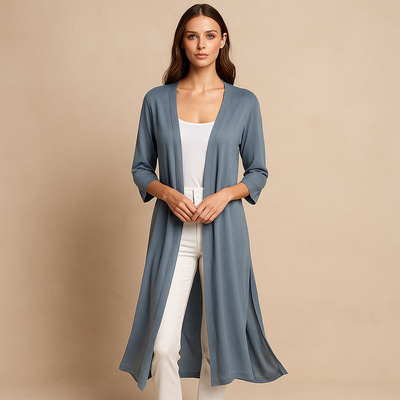 Cardigan mujer largo abierto estilo minimalista - Lang