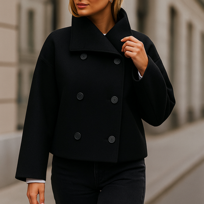 Chaqueta para mujer corta de doble botonadura - Iranelle