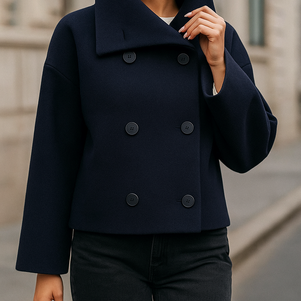 Chaqueta para mujer corta de doble botonadura - Iranelle