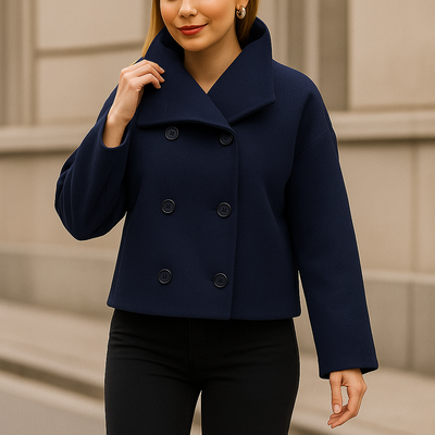 Chaqueta para mujer corta de doble botonadura - Iranelle