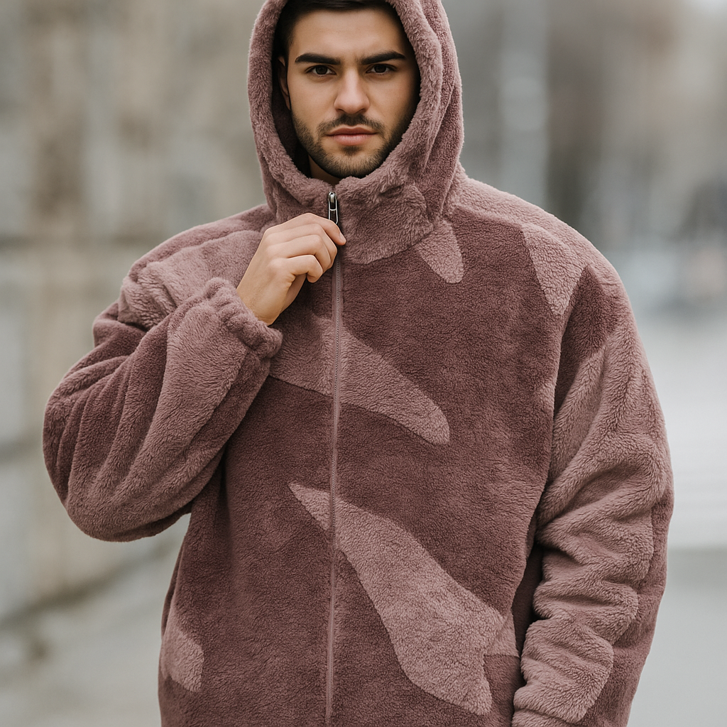 Chaqueta para hombre de textura afelpada - Daren