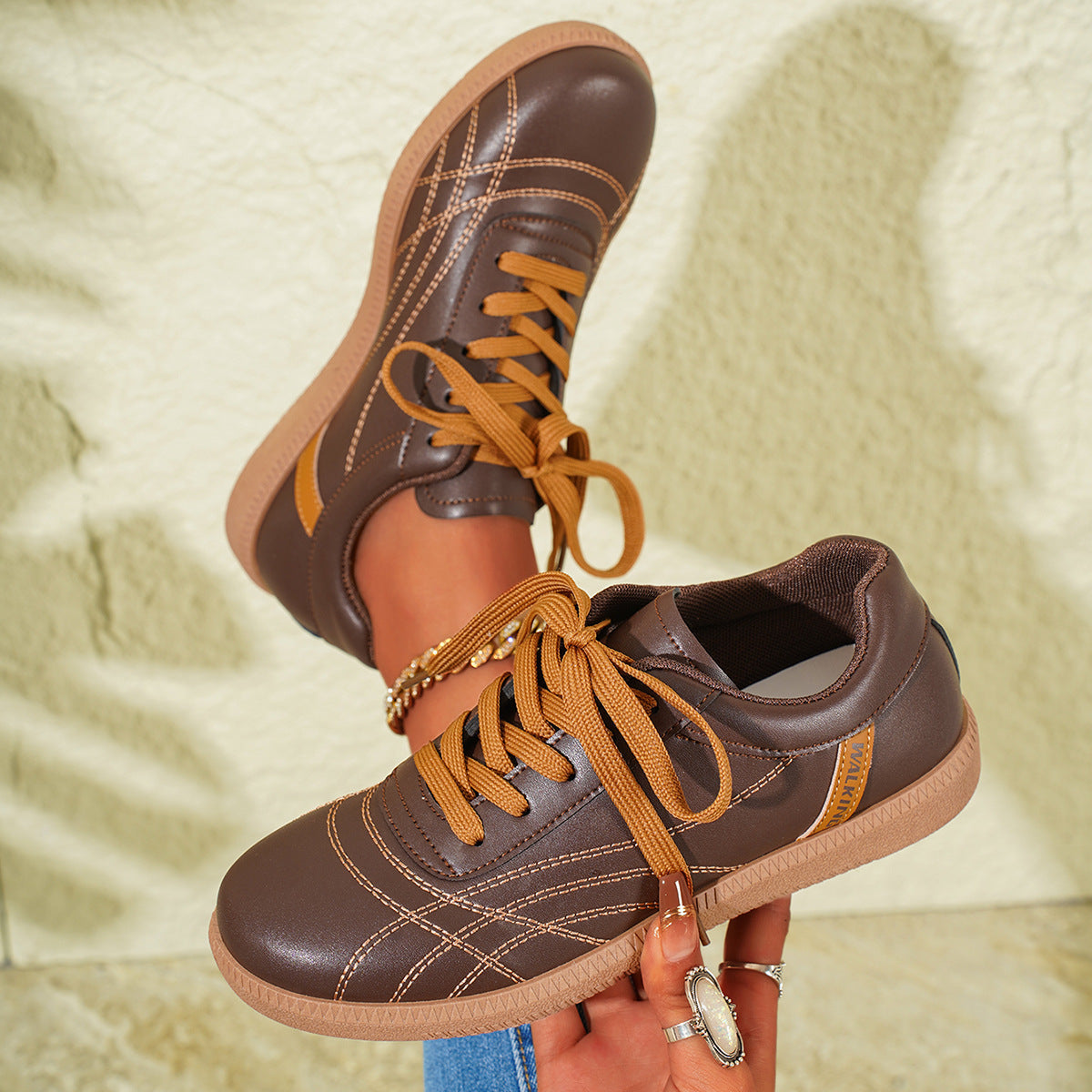 Dsjala - Zapatillas retro con cordones