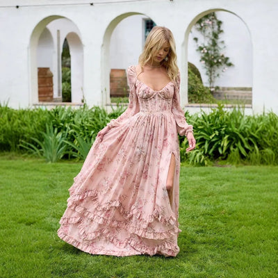 Isis - Vestido con Tirantes y Estampado Floral Único