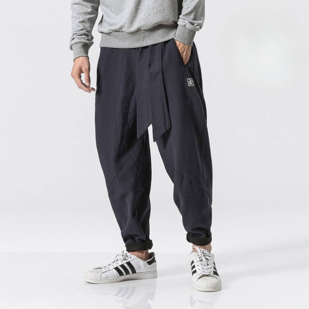 Pantalon hombre lino holgado - Iker