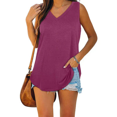 Nana - Camiseta de tirantes de punto con cuello en V