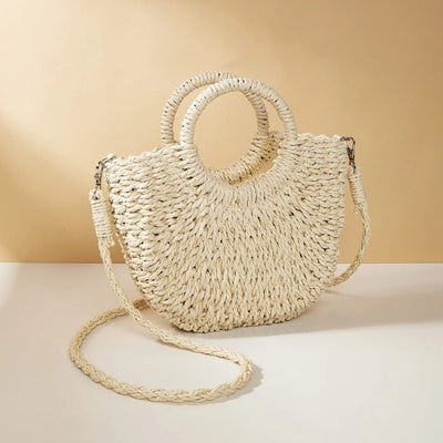 Bolso de mano mujer con asas redondas estilo playa - Noa