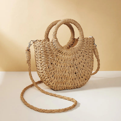 Bolso de mano mujer con asas redondas estilo playa - Noa