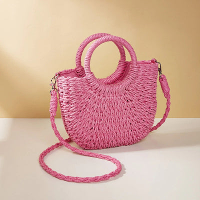Bolso de mano mujer con asas redondas estilo playa - Noa