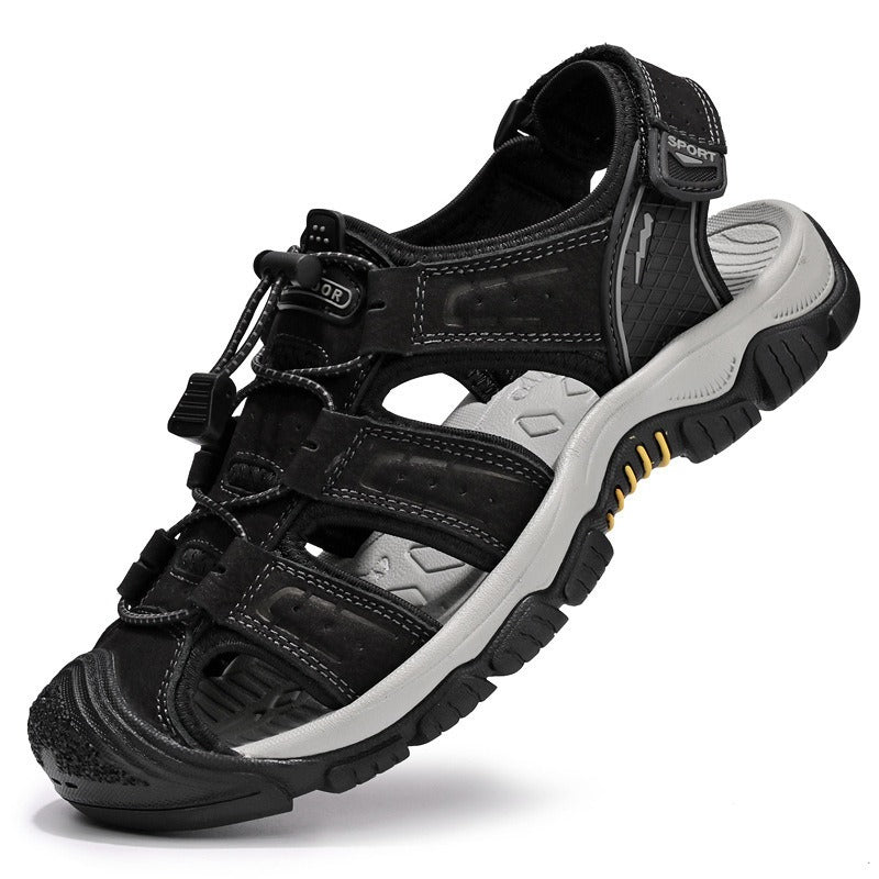 Sandalias outdoor hombre cuero transpirable - Dakar