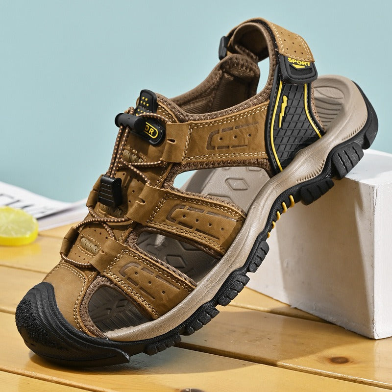 Sandalias outdoor hombre cuero transpirable - Dakar