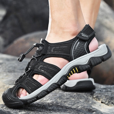 Sandalias outdoor hombre cuero transpirable - Dakar