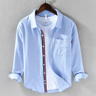 Camisa para hombre de algodón oxford estilo casual - Mateo