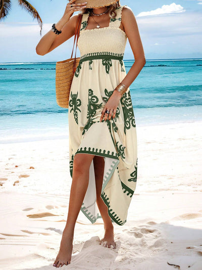 Vestido largo mujer estampado bohemio tirantes - Zahara