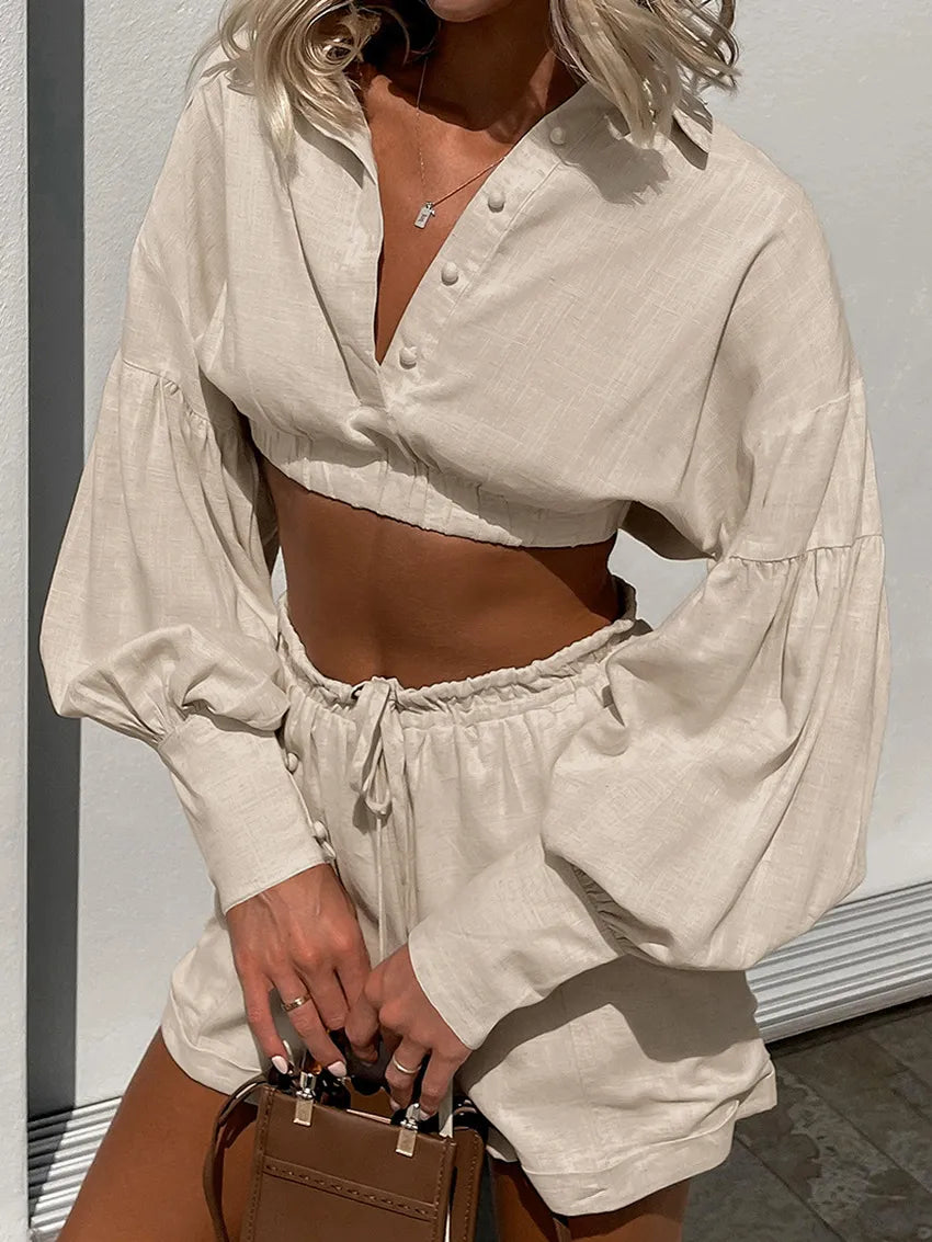 Yaiza - Conjunto informal de dos piezas de estilo minimalista