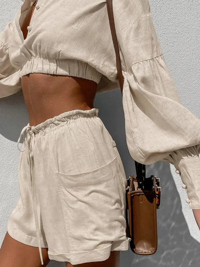 Yaiza - Conjunto informal de dos piezas de estilo minimalista