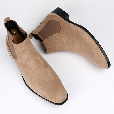 Botines hombre ante estilo chelsea punta cuadrada - Álvaro