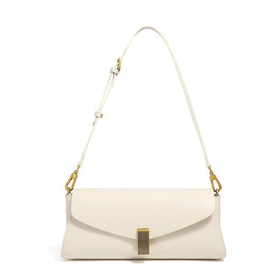 Bolso de hombro para mujer cuero sintético broche metálico elegante - Amandine