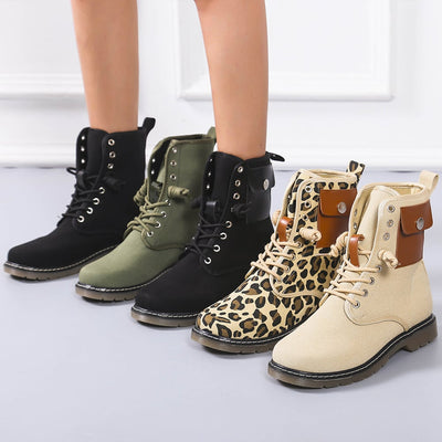 Botas para mujer de estilo urbano con cordones - Naelis