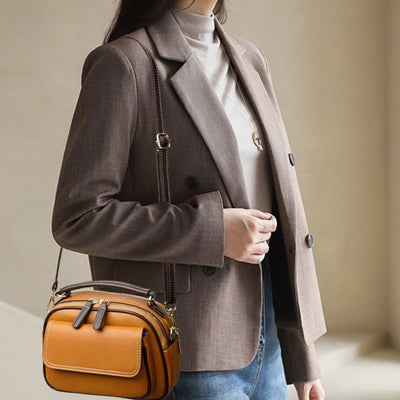 Bolso bandolera mujer piel sintética estructura compacta - Mireille