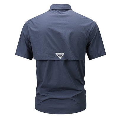 Camisa manga corta hombre poliéster técnico estilo utilitario - Mateo