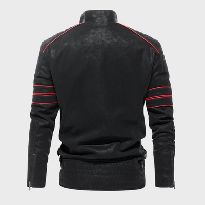 Derrick - Chaqueta de piel gruesa acolchada para hombre