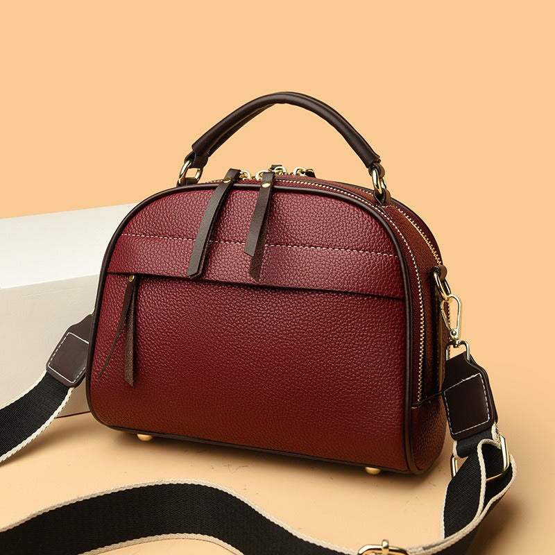 Bolso de mano para mujer de cuero sintético texturizado estilo estructurado - Marcela