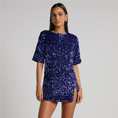 Vestido de lentejuelas para mujer de efecto luminoso - Salyen