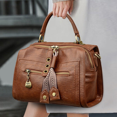 Bolso bandolera para mujer de cuero sintético con detalles metálicos - Juliette