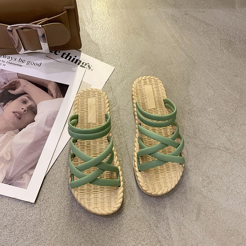 Sandalias planas mujer tiras cruzadas estilo romano - Soléa