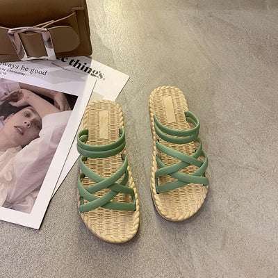 Sandalias planas mujer tiras cruzadas estilo romano - Soléa