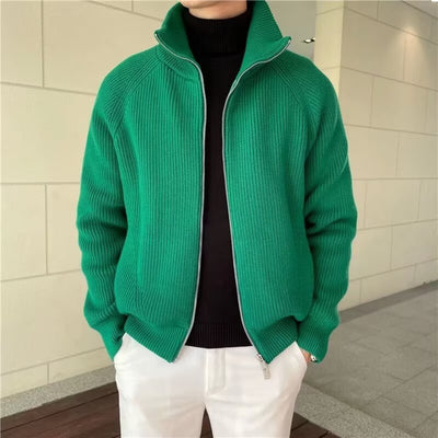 Chaqueta de punto para hombre con cremallera - Lennart