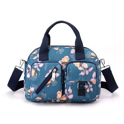 Bolso de hombro mujer con múltiples bolsillos estampado floral - Elora
