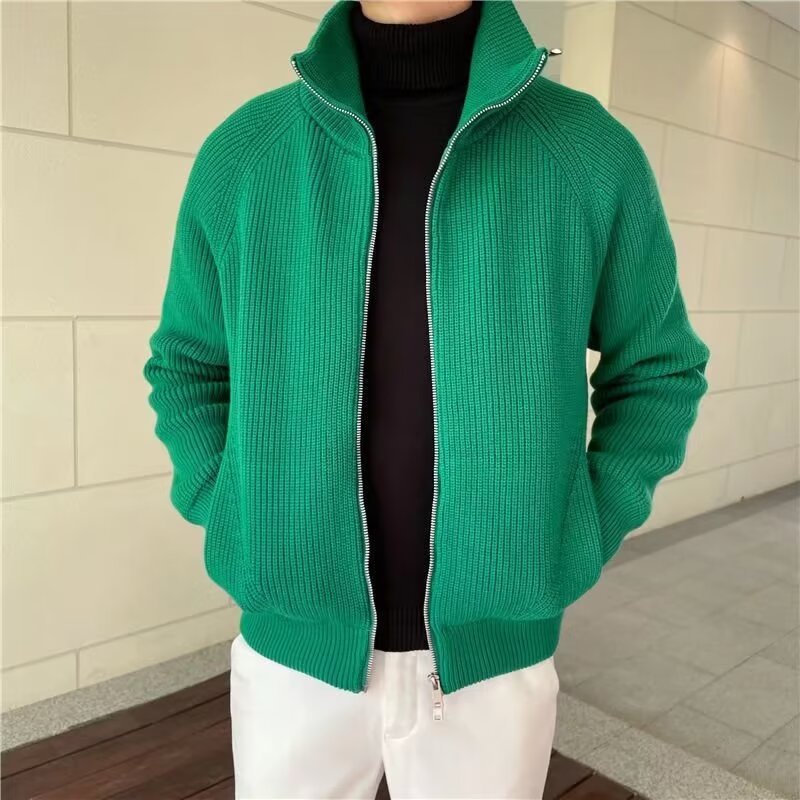 Chaqueta de punto para hombre con cremallera - Lennart