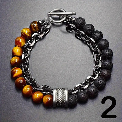 Pulsera de acero Streaks Tiger Bead