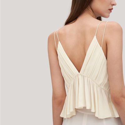Alossa - Elegante camiseta de tirantes con escote en V
