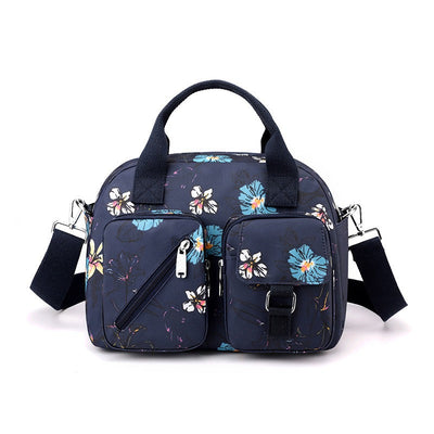 Bolso de hombro mujer con múltiples bolsillos estampado floral - Elora