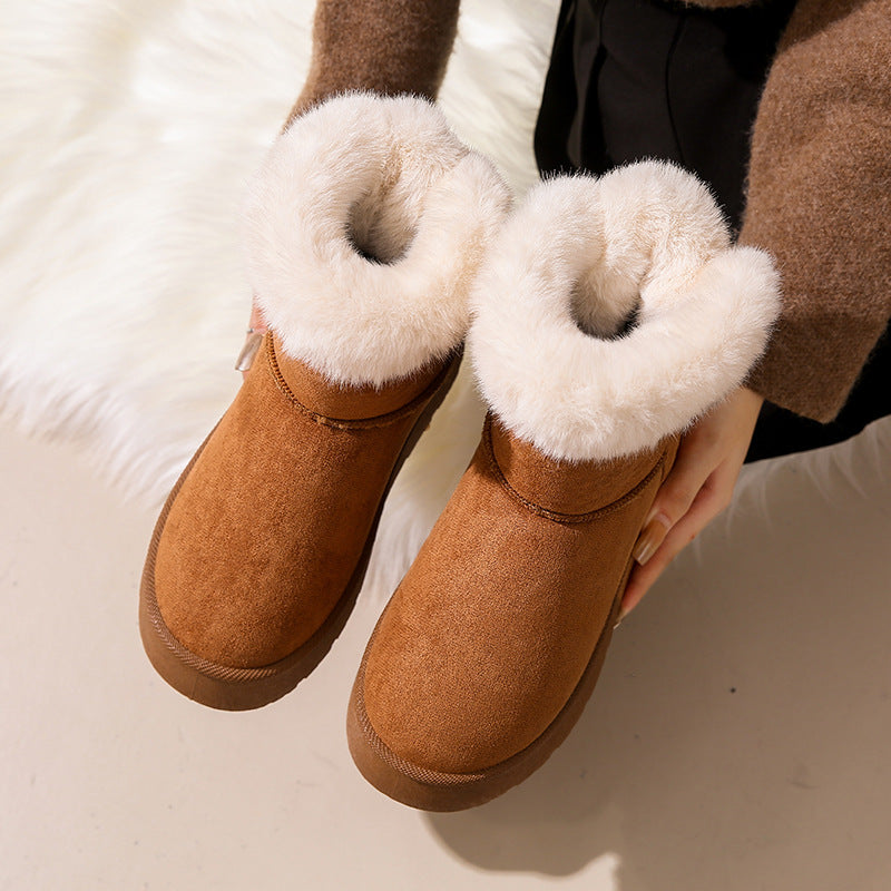 Botines de invierno para mujer con lazo y forro térmico - Bianka