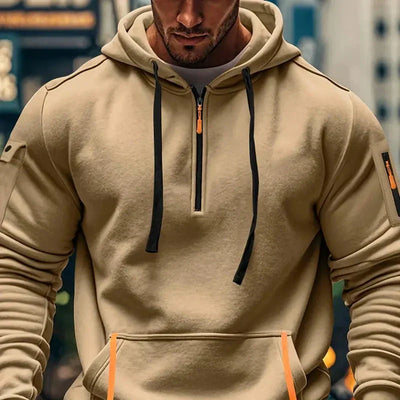 Sudadera hombre con capucha y bolsillos - Cesar