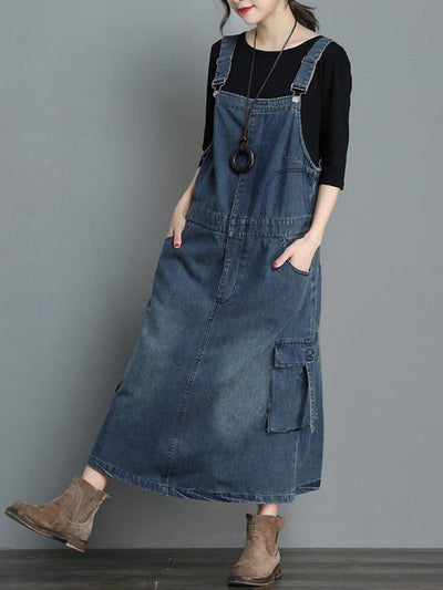 Vestido peto vaquero holgado - Vici